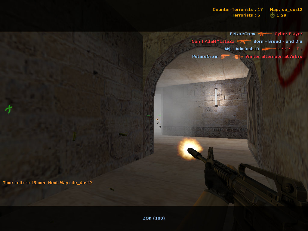 Jogabilidade t&aacute;tica em equipe do Counter-Strike 1.6